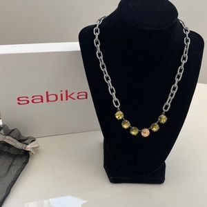 Authentic Sabika Juxtaposition 6 stone necklace